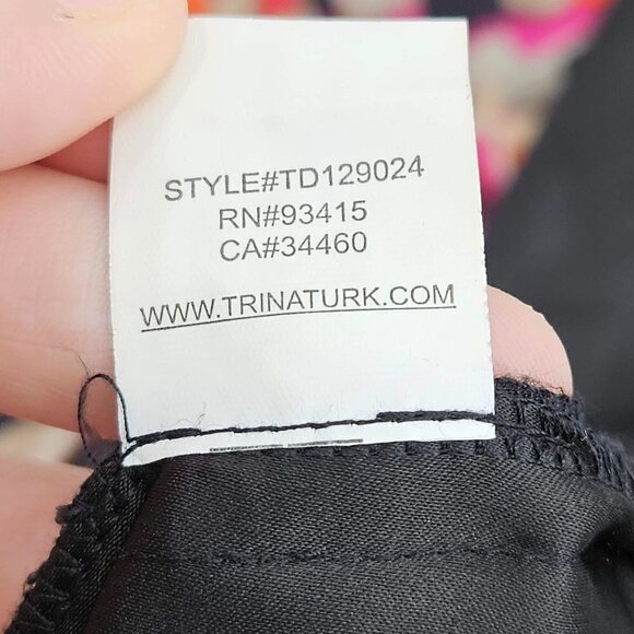 Trina Turk Silk Geometric Floral Jacquard Strapless Maxi Dress Women's 8 Preppy - Picture 9 of 13